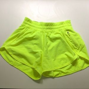 Neon Green Lululemon Shorts